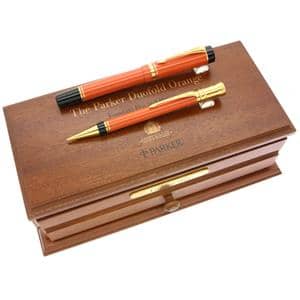 セット デュオフォールド オレンジ 1990 特別セット 万年筆(F)+ メカニカルペンシル0.9mm