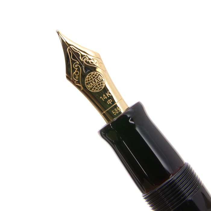 新品)NAKAYA 中屋万年筆 万年筆 ライター ポータブル 黒溜 中字（商品