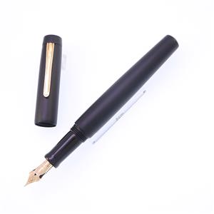 万年筆 ネオスタンダード 黒ヘアライン 軟細字 (18金クリップ/軟ペン加工)