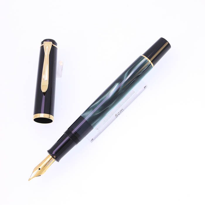 中古)Pelikan ペリカン 万年筆 クラシック M200 マーブルグリーン B
