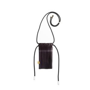 ミニボディバッグ PLEATED MINI BAGS BLACK