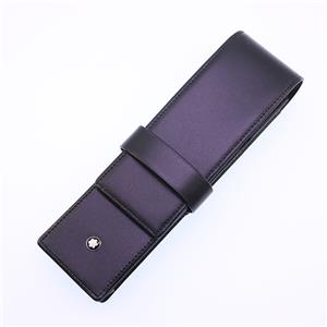 ペンケース マイスターシュテュック クラスプ付 (シエナ) ブラック 2本用