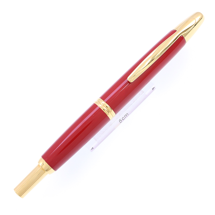 中古)PILOT パイロット 万年筆 キャップレス ディープレッド 細字 