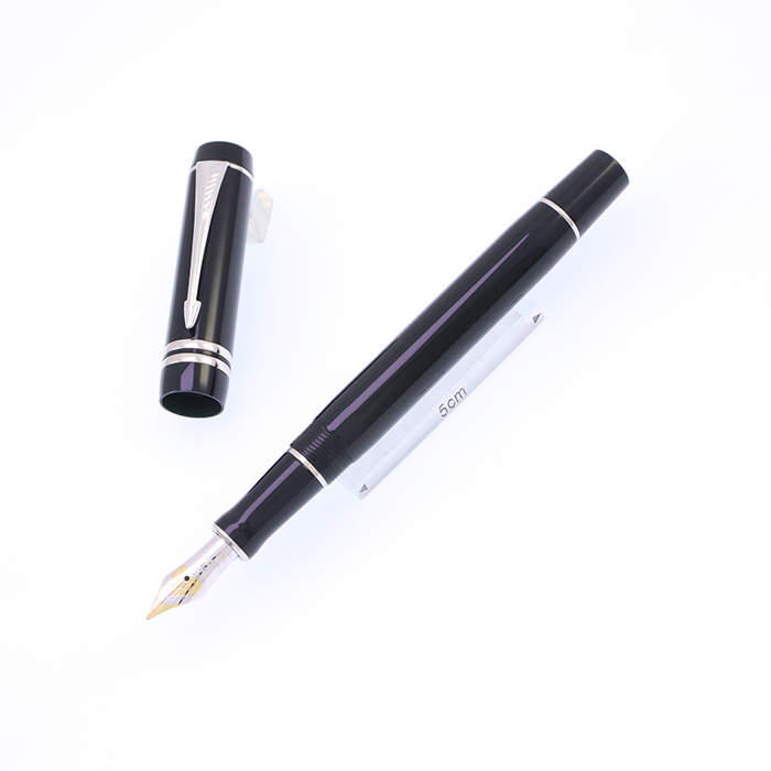 中古)PARKER パーカー 万年筆 デュオフォールド ブラックPT