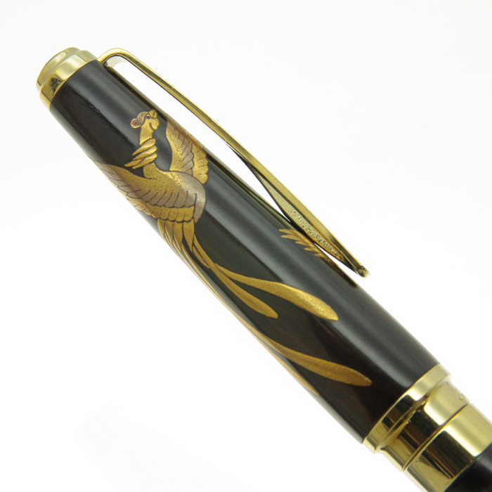 「訳あり」セーラー万年筆 木軸 黒檀 加賀蒔絵 古代花鳥 中字 セーラー万年筆 SAILOR(セーラー) 木軸黒檀加賀高蒔絵 万年筆 : 高級