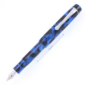 中古)KAWECO カヴェコ 万年筆 アートスポーツ ぺブルブルー 14K