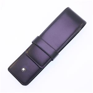 ペンケース マイスターシュテュック クラスプ付 (シエナ) ブラック 2本用