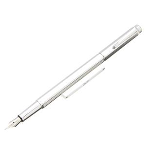 CARAN d'ACHE カランダッシュ 万年筆 エクリドール シェブロン シルバー&パラジウムコート F メイン