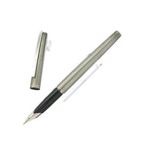 PILOT パイロット 万年筆 グランディ スターリングシルバー 格子 FGR-2000S-K 細字 メイン