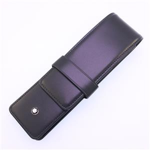 ペンケース マイスターシュテュック クラスプ付 (シエナ) ブラック 2本用