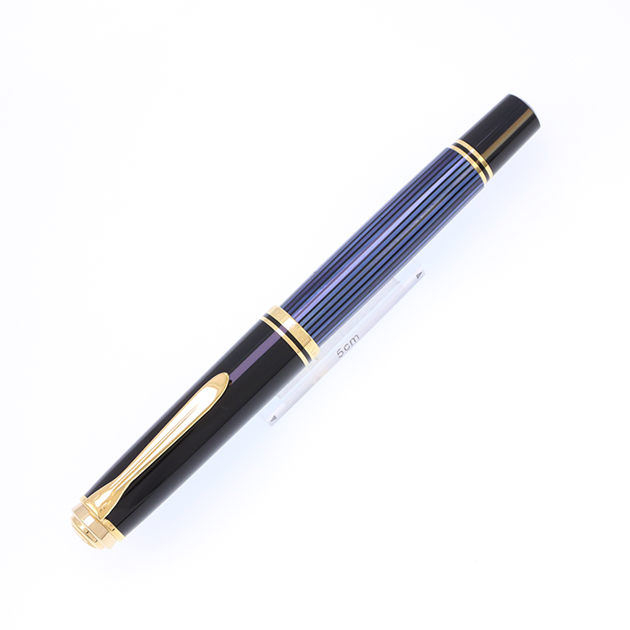中古)Pelikan ペリカン 万年筆 スーベレーン M800 ブルーストライプ EF