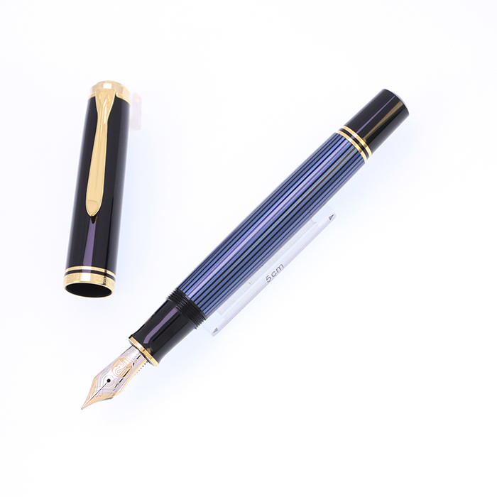 中古)Pelikan ペリカン 万年筆 スーベレーン M800 ブルーストライプ EF