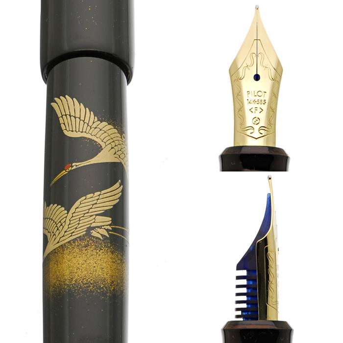 PILOT 万年筆 14K 平蒔絵 双鶴 國光會 1320 楽天市場】PILOT パイロット 万年筆 研出平蒔絵 双鶴 中字【中古