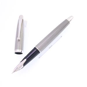 万年筆 シルバーン 格子 細字