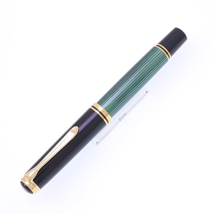 中古)Pelikan ペリカン 万年筆 スーベレーン M1000 グリーンストライプ