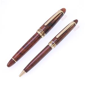 セット 創業80周年記念 プロフィット80 ブライヤー こげ茶 万年筆(18K/中字)+ボールペン