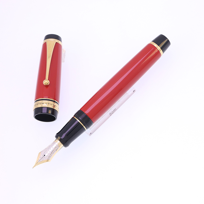 中古)PILOT パイロット 万年筆 カスタム URUSHI 朱 中細字（商品ID
