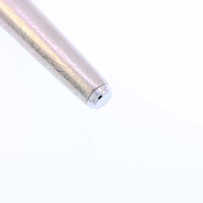 中古)PLATINUM プラチナ 万年筆 唐草柄 ステンレス 18K-WG/中字（商品