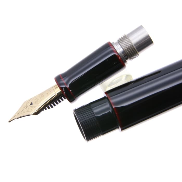 新品)NAKAYA 中屋万年筆 万年筆 シガー ロング 黒溜 中字（商品ID