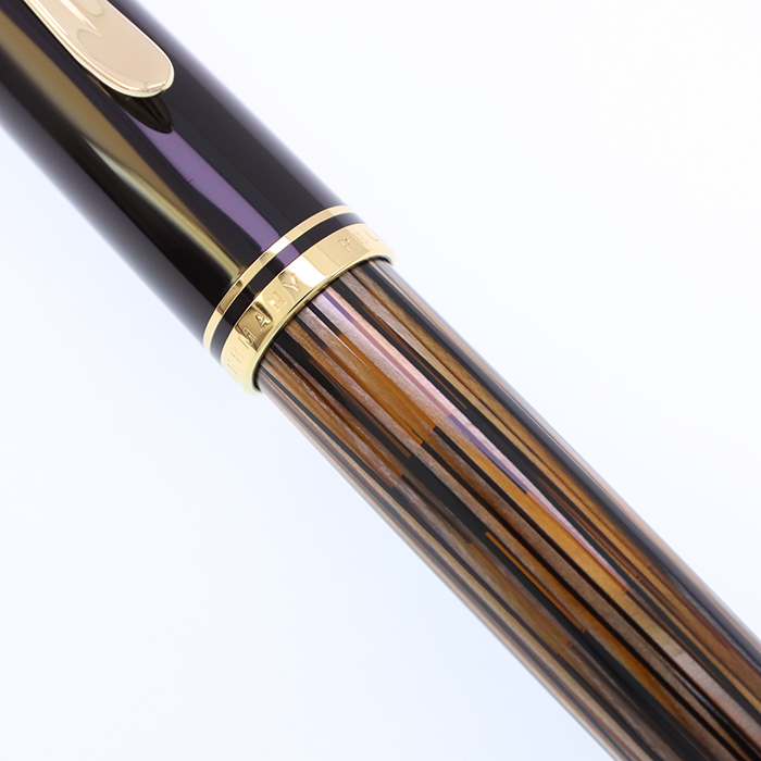 中古)Pelikan ペリカン 万年筆 スーベレーン M400 茶縞 B [研磨]（商品