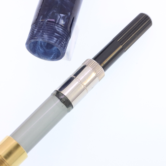 パーカー デュオフォールドブルーマーブル模様万年筆 中古)PARKER パーカー 万年筆 デュオフォールド マーブルブルー