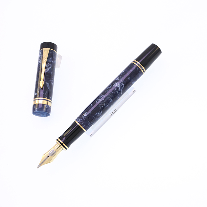 中古)PARKER パーカー 万年筆 デュオフォールド マーブルブルー