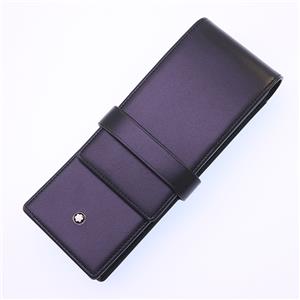 ペンケース マイスターシュテュック クラスプ付 (シエナ) ブラック 3本用