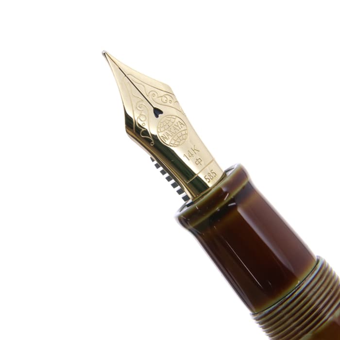 新品)NAKAYA 中屋万年筆 万年筆 シガー ポータブル 碧溜 中字（商品ID