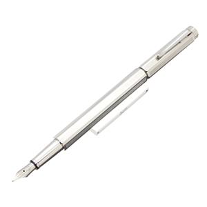 CARAN d'ACHE カランダッシュ 万年筆 エクリドール シェブロン シルバー＆パラジウムコート M メイン
