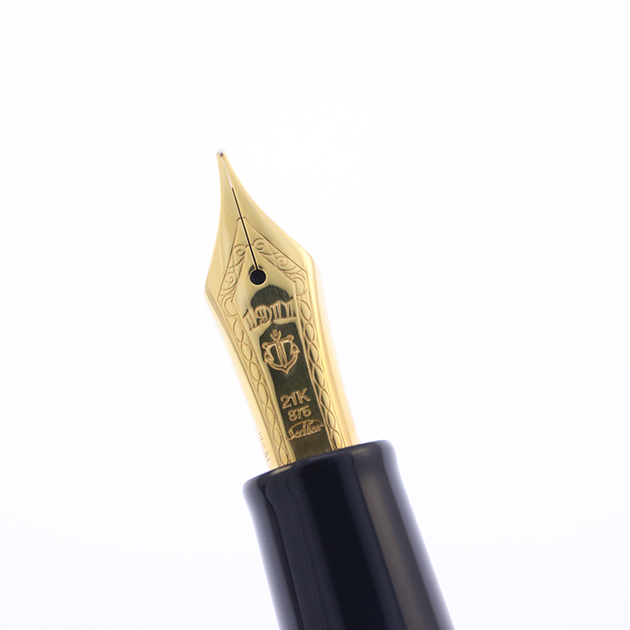 中古)SAILOR セーラー 万年筆 有田焼 源右衛門窯 染付章魚唐草濃 中字