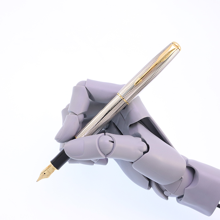 中古)PARKER パーカー 万年筆 ソネット シルバーカスケード B