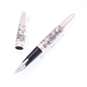 中古)PILOT パイロット 万年筆 シルバーン 松竹梅 細字（商品ID