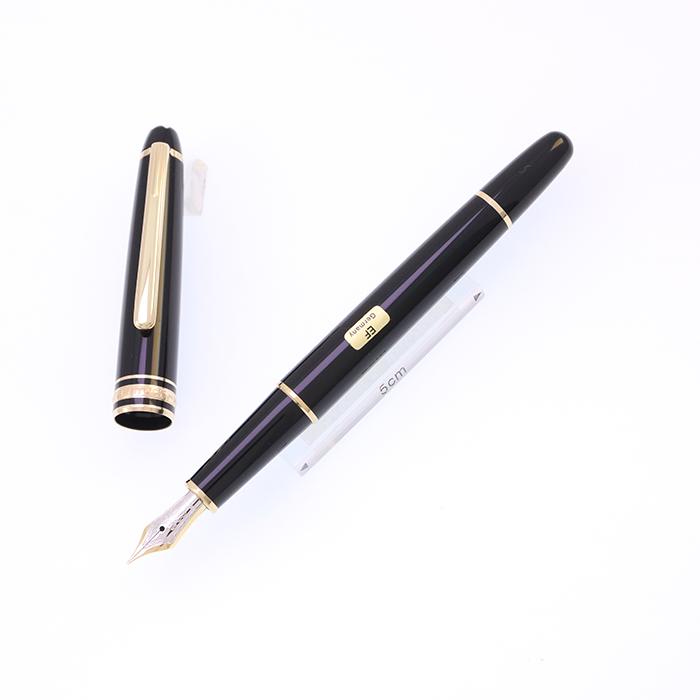 モンブラン マイスターシュテュック 144 ブラック 中白 EF 極細字 万年筆 中古)MONTBLANC モンブラン 万年筆 マイスターシュテュック #144