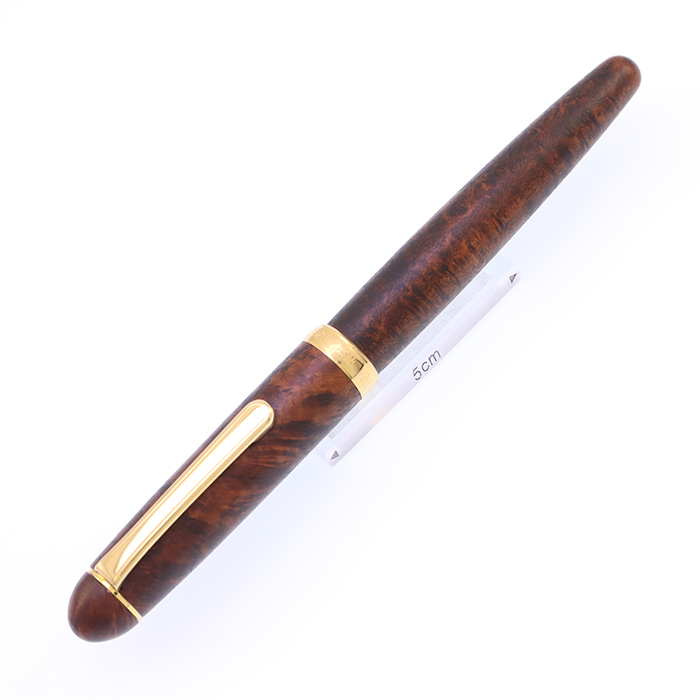 中古)PLATINUM プラチナ 万年筆 #3776 アカブライヤー (濃) 細字（商品