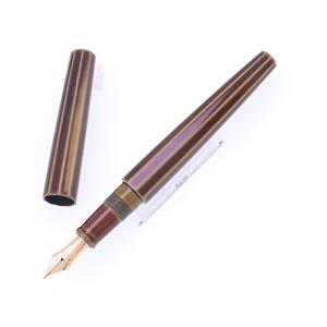 万年筆 シガー 十角ST ポータブル 碧溜 細字