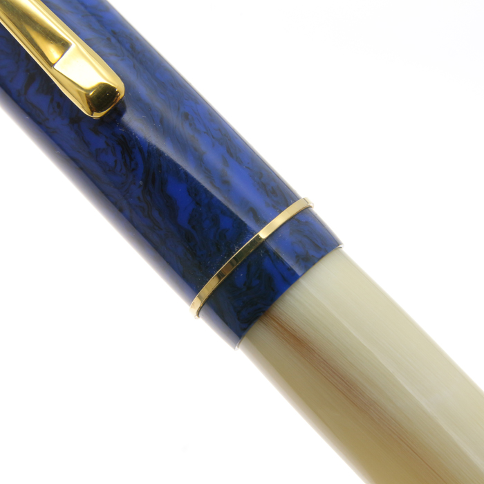 HAKASE 万年筆博士 オランダ水牛/セルロイド ラピスブルー MF-nib HAKASE 万年筆博士 オランダ水牛/セルロイド ラピスブルー MF-nib