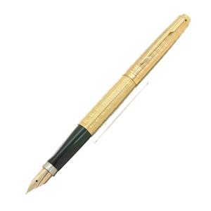 PARKER パーカー 万年筆 #75 プラスヴァンドーム ゴールド エコセー XF メイン