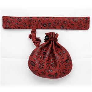 煙管・莨（きせる・たばこ）入れ 印傳屋 花唐草・赤地黒漆