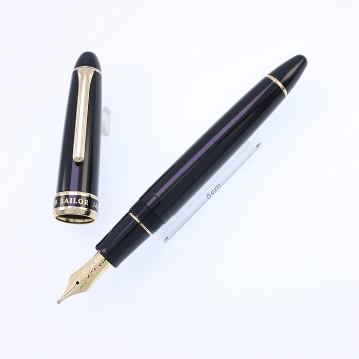 中古)SAILOR セーラー 万年筆 長刀研ぎ ゴールドトリム 太字 (旧型