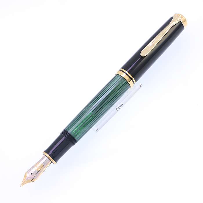 中古)Pelikan ペリカン 万年筆 スーベレーン M1000 グリーンストライプ 