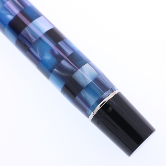 中古)PARKER パーカー 万年筆 デュオフォールド チェック ブルーPT