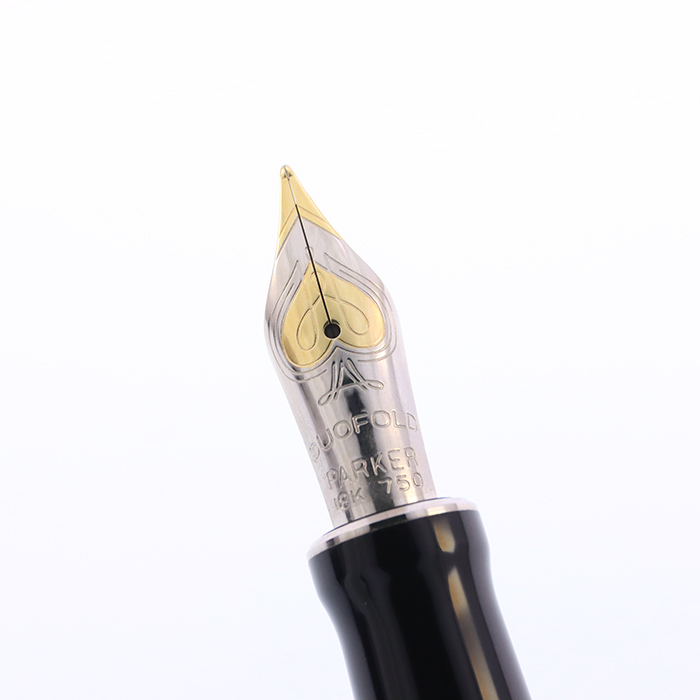 中古)PARKER パーカー 万年筆 デュオフォールド チェック ブルーPT