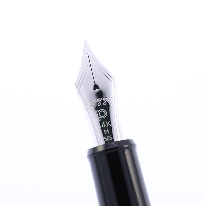 新品未使用　桐箱入　プラチナ 万年筆 黒　14K M プラチナ萬年筆 プラチナダブルアクション R3 [黒/赤＋シャープ