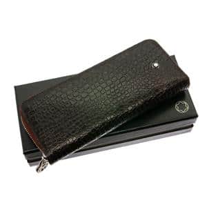 MONTBLANC モンブラン ペンポーチ マイスターシュテュック セレクション ジップタイプ チョコレート 2本用 メイン