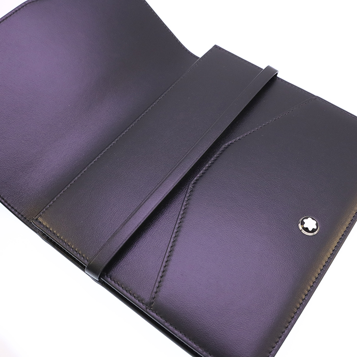 MONTBLANC モンブラン レザーペンケース 新品 126264 父の日 中古)MONTBLANC モンブラン ペンケース エンベロープ ブラック 8本用