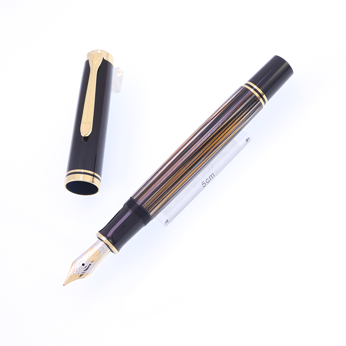 中古)Pelikan ペリカン 万年筆 スーベレーン M800 茶縞 M（商品ID  