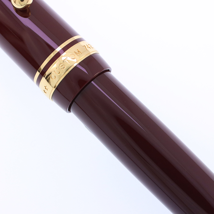 中古)PILOT パイロット 万年筆 カスタム742 ディープレッド 太字（商品