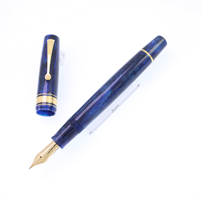 新品)OMAS オマス 万年筆 ボローニャ ダイヤモンドブルー ゴールド