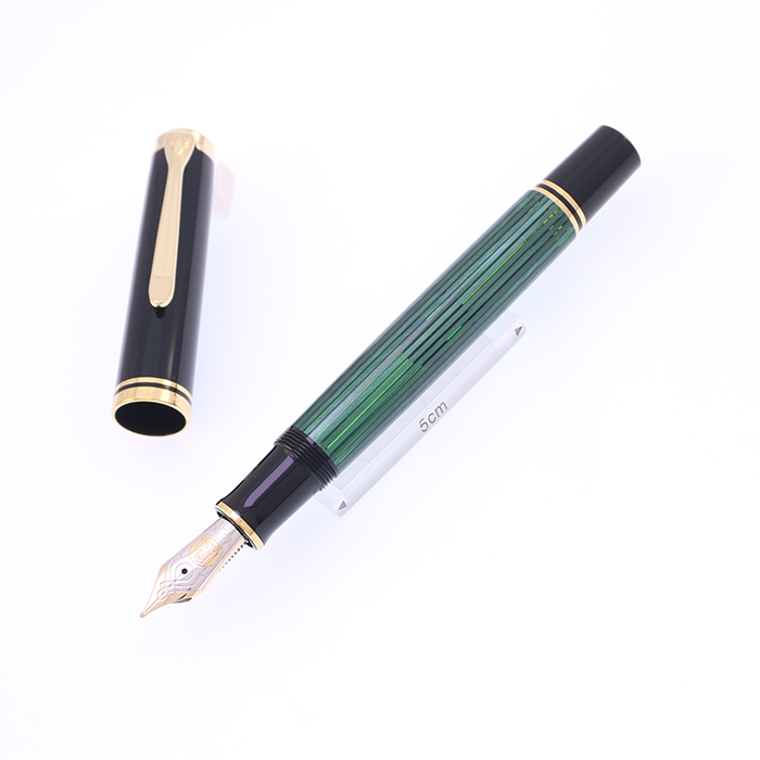 中古)Pelikan ペリカン 万年筆 スーベレーン M800 グリーンストライプ