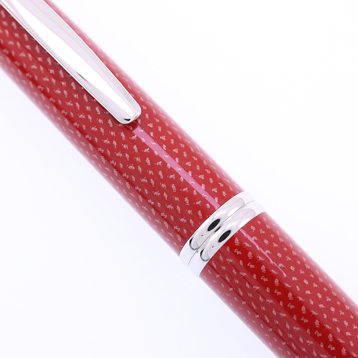中古)PILOT パイロット 万年筆 キャップレス 絣 朱 中字（商品ID